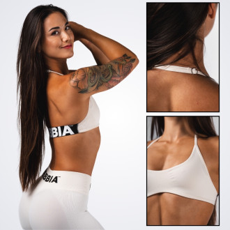NEBBIA - Bezšvová športová podprsenka FLOW SEAMLESS 495 (cream)