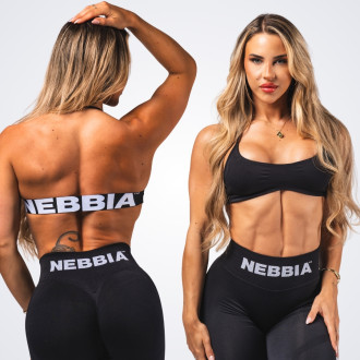 NEBBIA - Bezšvová športová podprsenka FLOW SEAMLESS 495 (black)