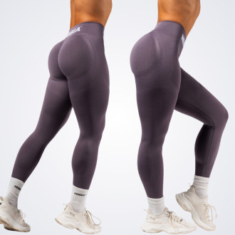 NEBBIA - Bezšvové extra push-up legíny FLOW SEAMLESS 496 (dark grey)