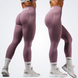NEBBIA - Bezšvové extra push-up legíny FLOW SEAMLESS 496 (pink)