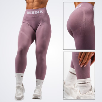 NEBBIA - Bezšvové extra push-up legíny FLOW SEAMLESS 496 (pink)