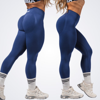 NEBBIA - Tvarujúce bezšvové maximum push-up legíny FLOW SEAMLESS 497 (blue)