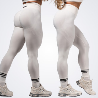 NEBBIA - Tvarujúce bezšvové maximum push-up legíny FLOW SEAMLESS 497 (cream)