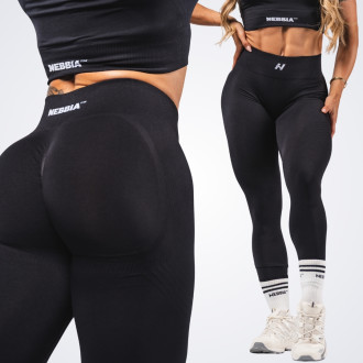 NEBBIA - Tvarujúce bezšvové maximum push-up legíny FLOW SEAMLESS 497 (black)