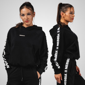 NEBBIA - Dámska mikina s kapucňou OFF-DUTY 489 (black)