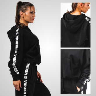 NEBBIA - Dámska mikina s kapucňou OFF-DUTY 489 (black)
