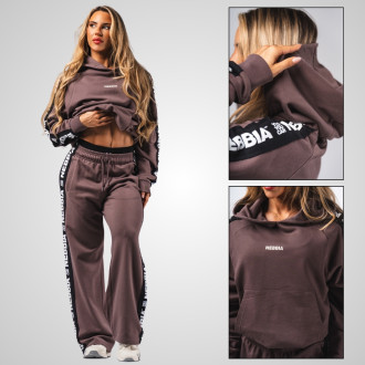 NEBBIA - Dámska športová mikina OFF-DUTY 489 (dark brown)