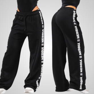 NEBBIA - Dámske tepláky Straight Leg URBAN 490 (black)