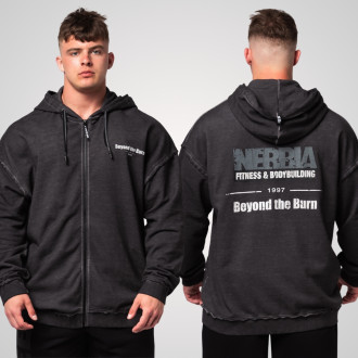 NEBBIA - Pánska fitness mikina na zips 362 (black)