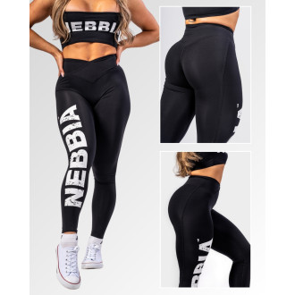 NEBBIA - Fitness legíny s vysokým pásom GLUTE CHECK 613 (black)