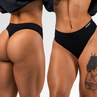 NEBBIA - Bezšvové tanga nohavičky Essential ACTIVE 500 (black)