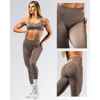 NEBBIA - High-waist push-up legíny POWER 888 (light brown ash)