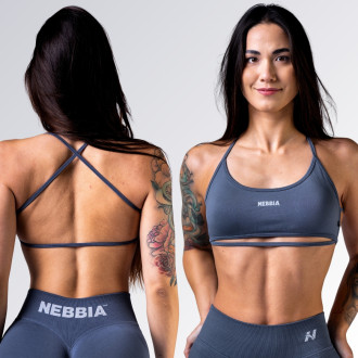 NEBBIA - Open-back športová podprsenka POWER 890 (grey)