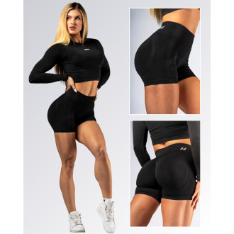 NEBBIA - High-waist push-up šortky POWER 893 (black)