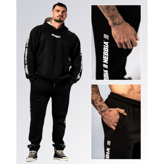 NEBBIA - Pánske fitness tepláky HERO 296 (black)