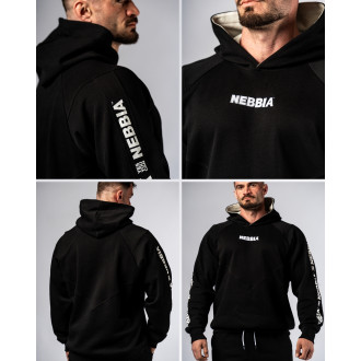 NEBBIA - Pánska fitness mikina HERO 300 (black)