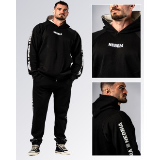 NEBBIA - Pánska fitness mikina HERO 300 (black)