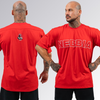 NEBBIA - Pánske tričko s logom Mr. Olympia 711 (red)