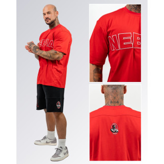 NEBBIA - Pánske tričko s logom Mr. Olympia 711 (red)