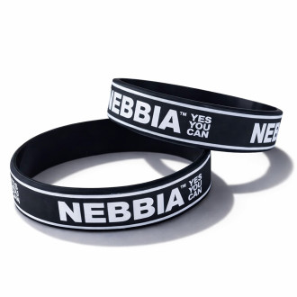NEBBIA - Pánsky náramok YES YOU CAN (čierna)