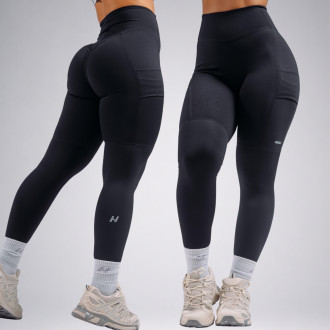 NEBBIA - High-waist tvarujúce legíny s vreckami PRIMAL 851 (BLACK)