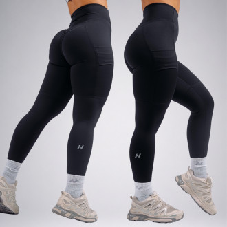 NEBBIA - High-waist tvarujúce legíny s vreckami PRIMAL 851 (BLACK)