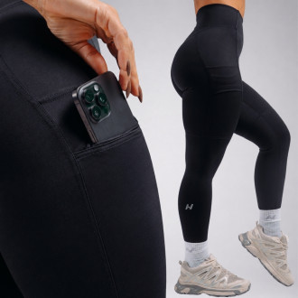 NEBBIA - High-waist tvarujúce legíny s vreckami PRIMAL 851 (BLACK)