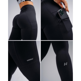 NEBBIA - High-waist tvarujúce legíny s vreckami PRIMAL 851 (BLACK)
