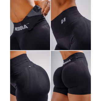 NEBBIA - Extra push-up šortky PRIMAL 857 (BLACK)