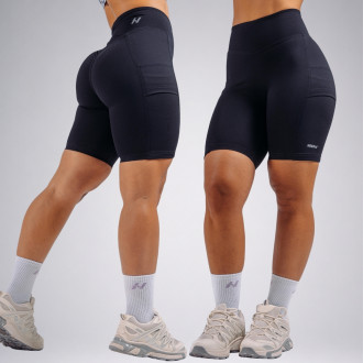 NEBBIA - High-waist šortky s vreckami PRIMAL 858 (BLACK)