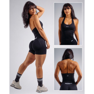 NEBBIA - Halter top so vstavanou podprsenkou PRIMAL 863 (BLACK)