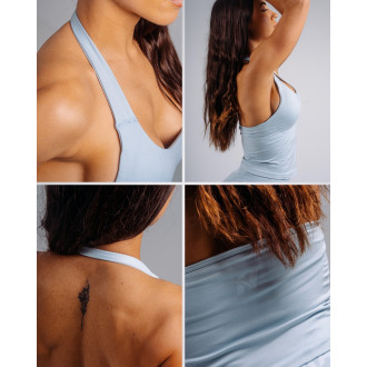 NEBBIA - Halter top so vstavanou podprsenkou PRIMAL 863 (LIGHT BLUE)