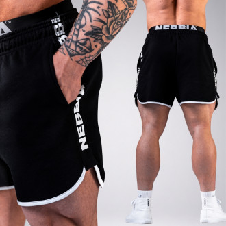 NEBBIA - Pánske teplákové šortky HERO 295 (black)