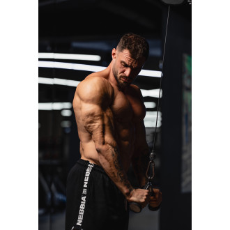NEBBIA - Pánske teplákové šortky HERO 295 (black)