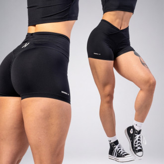 NEBBIA - Legínové šortky s vysokým pásom AGILE 475 (black)