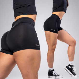 NEBBIA - Legínové šortky s vysokým pásom AGILE 475 (black)