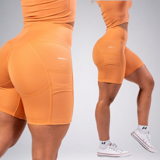 NEBBIA - Cyklistické šortky s vysokým pásom ELITE 467 (orange)