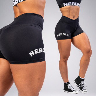 NEBBIA - Šortky s vysokým pásom GYM HERO 582 (black)