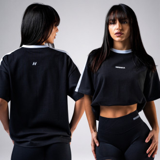 NEBBIA - Dámske relaxed fit tričko POWER 894 (black)