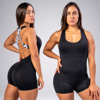 NEBBIA - Športový overal krátky GYM RAT 287 (black)