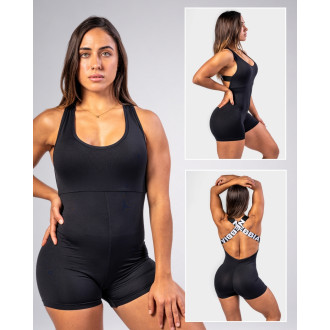 NEBBIA - Športový overal krátky GYM RAT 287 (black)