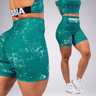 NEBBIA - Legínové šortky s vysokým pásom HAMMIES 615 (green)