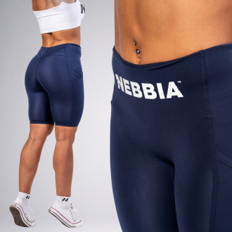 NEBBIA - Cyklistické šortky s vysokým pásom GYM THERAPY 628 (dark blue)