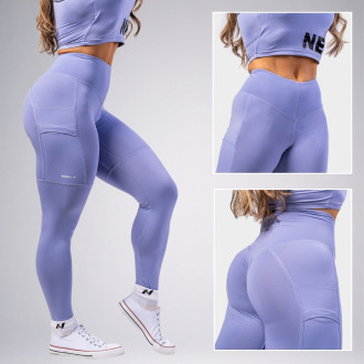 NEBBIA - Legíny s vysokým pásom LEG DAY GOALS 248 (light purple)