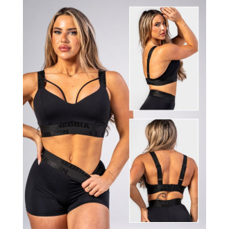 NEBBIA - Športová podprsenka vystužená 844 (black)
