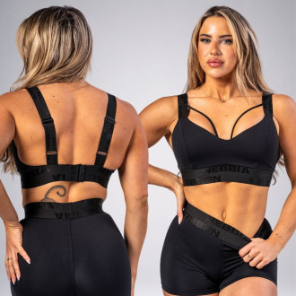 NEBBIA - Športová podprsenka vystužená 844 (black)