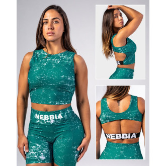 NEBBIA - Crop top tielko ROUGH GIRL 617 (green)