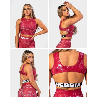 NEBBIA - Crop top tielko ROUGH GIRL 617 (red)