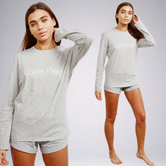 Calvin Klein - Dámske tričko s dlhým rukávom (sivá) QS6164E-020