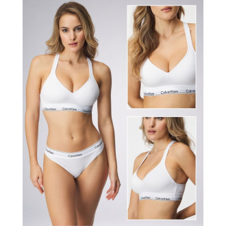 Calvin Klein - Športová podprsenka vystužená (biela) QF1654E-100